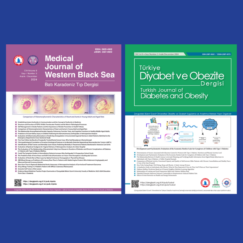 BEUN Batı Karadeniz Tıp Dergisi ile Türkiye Diyabet ve Obezite Dergisi’nin Yeni Sayıları Yayımlandı