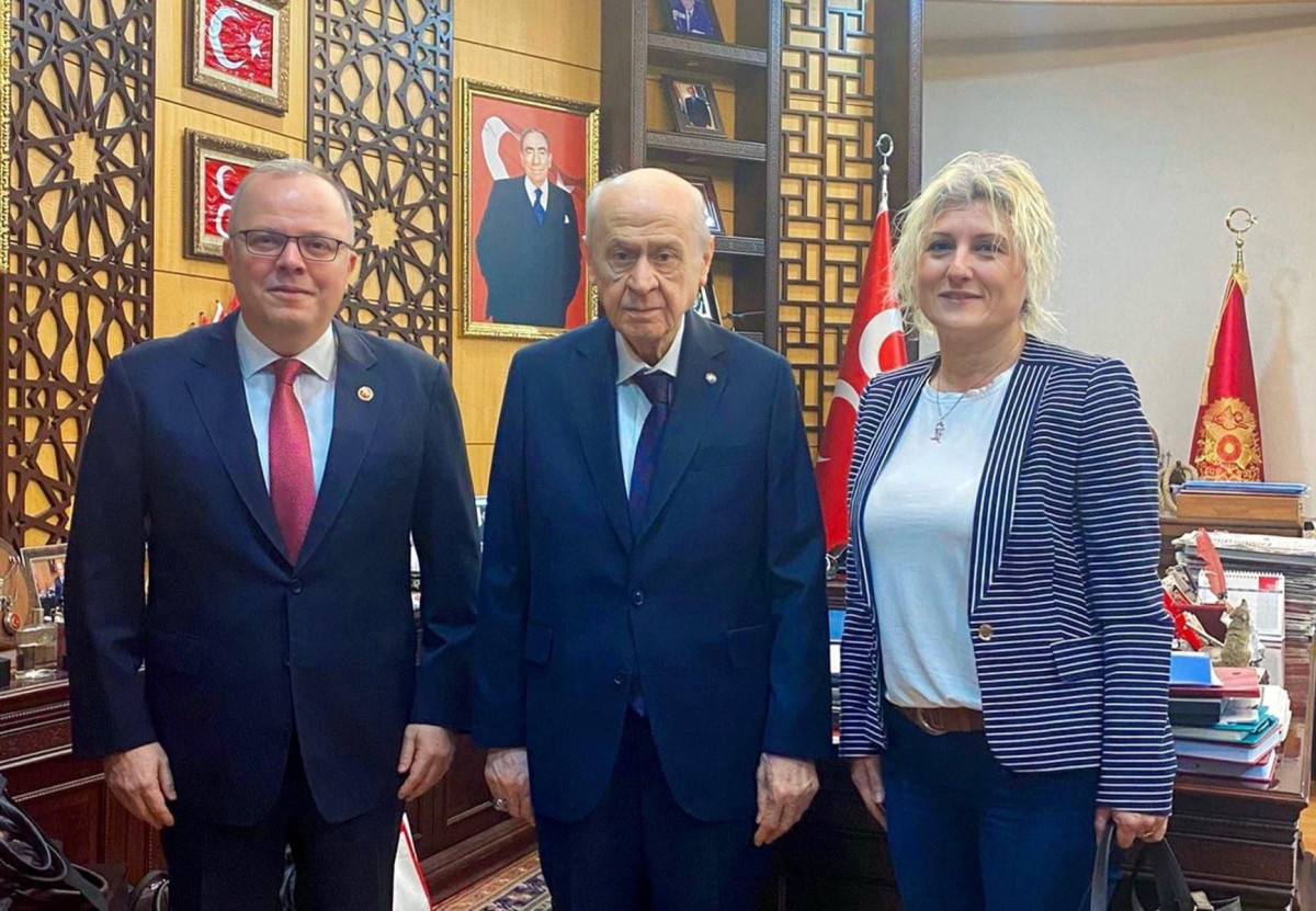 Murat Kotra, eşiyle birlikte MHP lideri Devlet Bahçeli'yi ziyaret etti