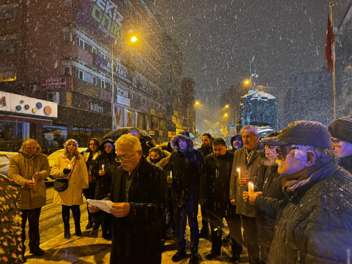 Zonguldak'ta kar altında anma: Unutmayacağız, Affetmeyeceğiz, Hesap soracağız!